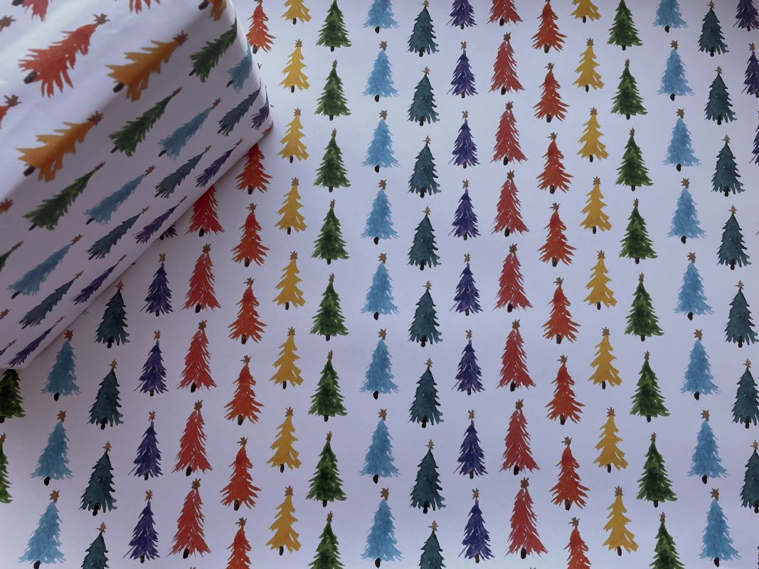Rainbow Christmas Tree wrapping paper 
