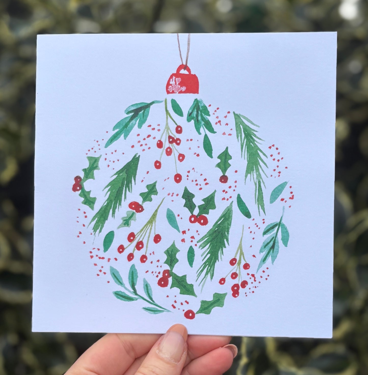 Christmas Bauble Greetings Card