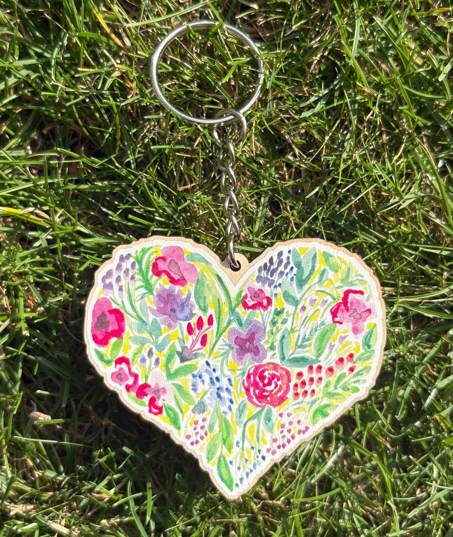 Floral Heart Keyring/Keychain
