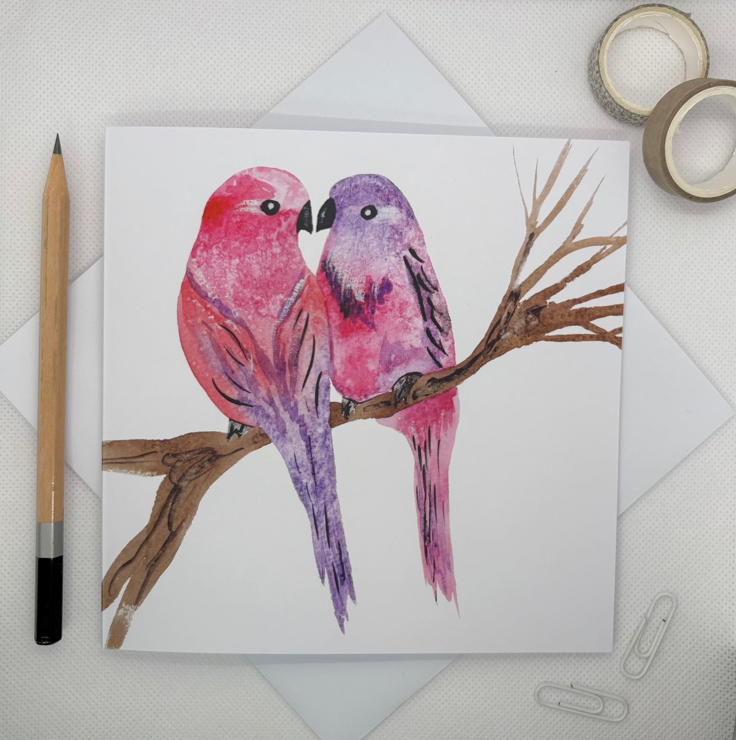 Love Birds Greetings Card