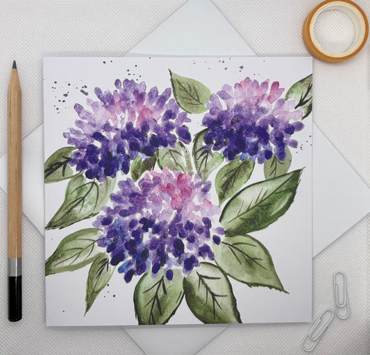Hydrangea Greetings Card