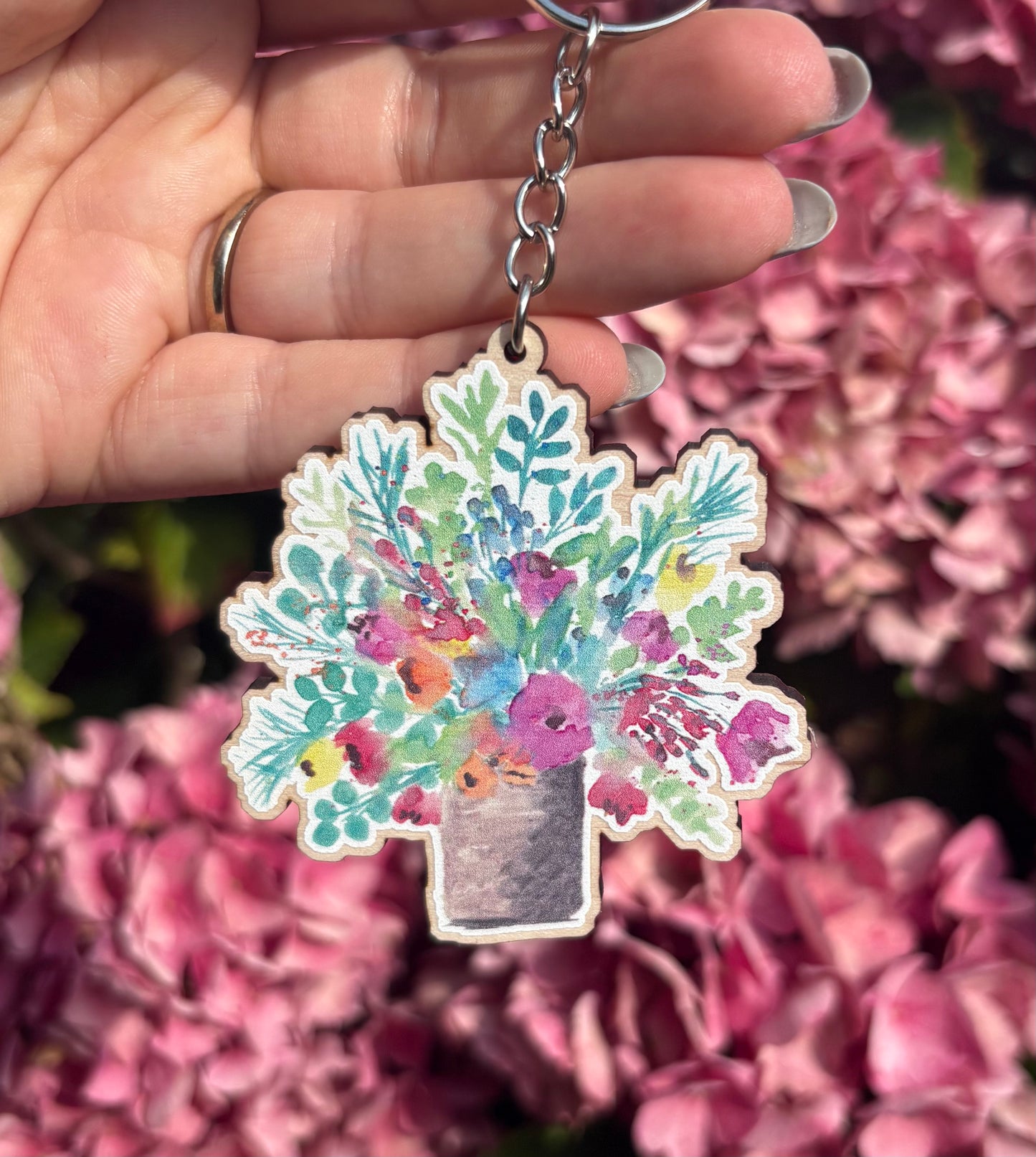 Flower Pot Keyring/Keychain