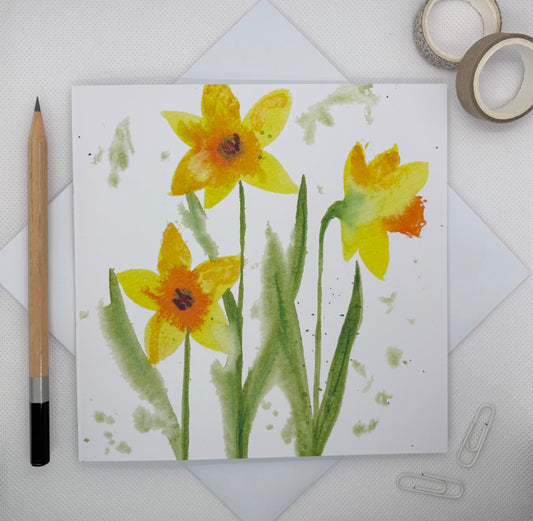 Daffodil Greetings Card